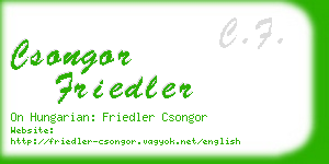 csongor friedler business card